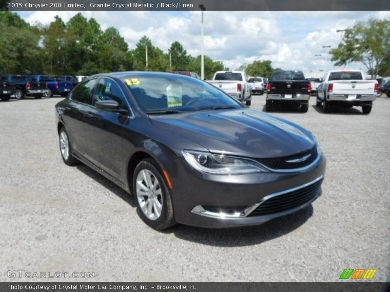 Granite Crystal Metallic / Black/Linen 2015 Chrysler 200 Limited