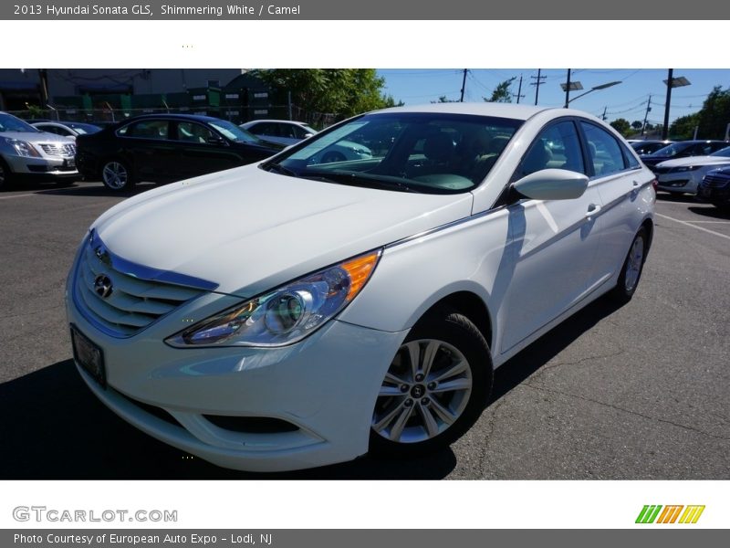 Shimmering White / Camel 2013 Hyundai Sonata GLS