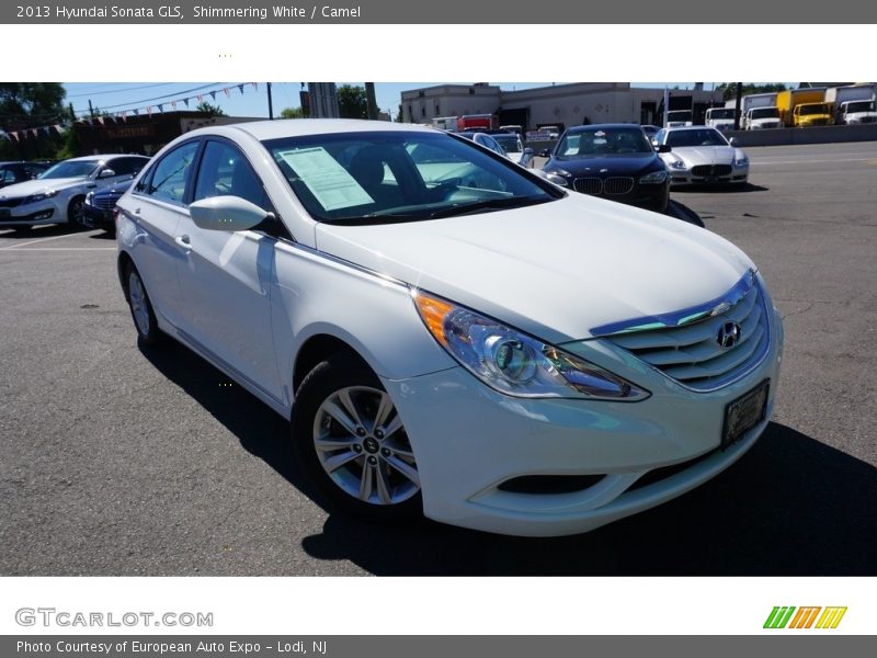 Shimmering White / Camel 2013 Hyundai Sonata GLS