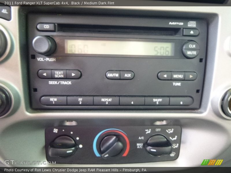 Black / Medium Dark Flint 2011 Ford Ranger XLT SuperCab 4x4