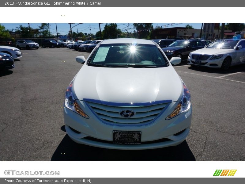 Shimmering White / Camel 2013 Hyundai Sonata GLS