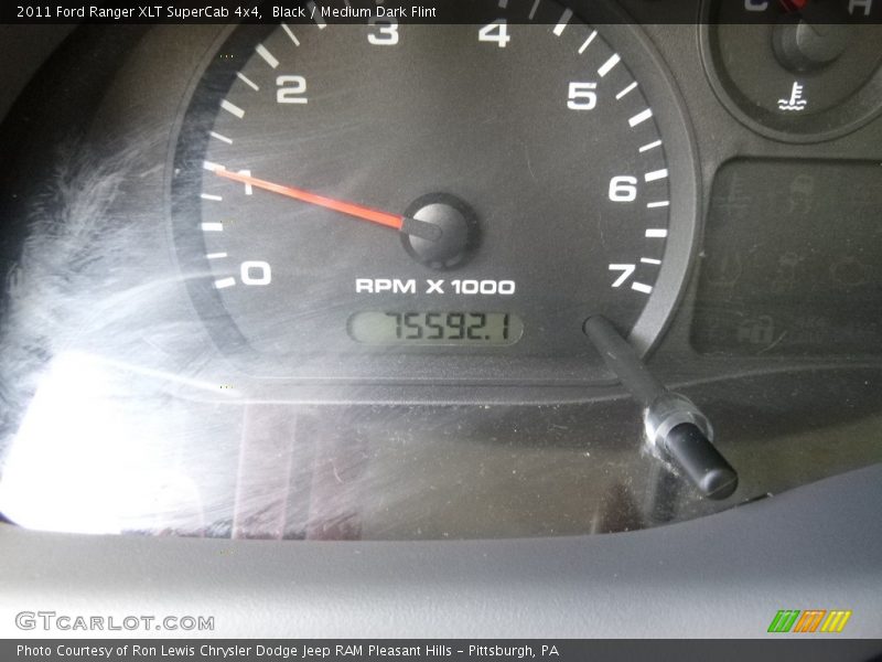 Black / Medium Dark Flint 2011 Ford Ranger XLT SuperCab 4x4