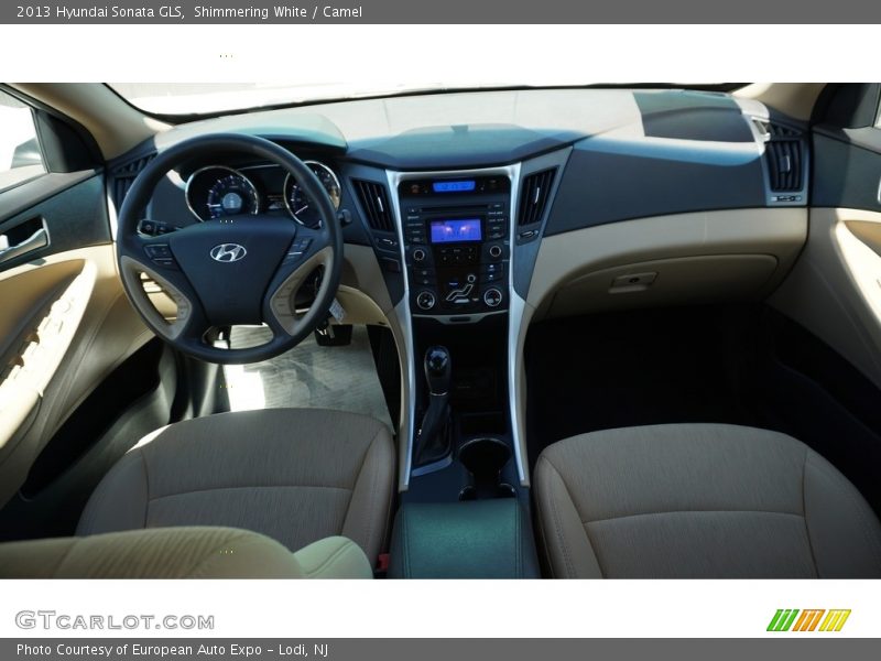 Shimmering White / Camel 2013 Hyundai Sonata GLS