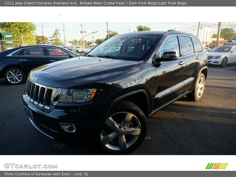 Brilliant Black Crystal Pearl / Dark Frost Beige/Light Frost Beige 2011 Jeep Grand Cherokee Overland 4x4