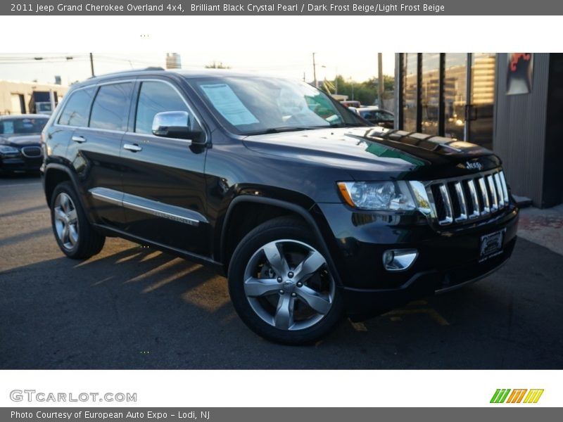 Brilliant Black Crystal Pearl / Dark Frost Beige/Light Frost Beige 2011 Jeep Grand Cherokee Overland 4x4