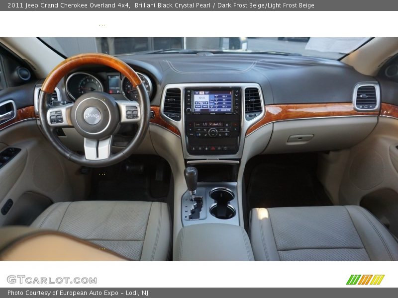Brilliant Black Crystal Pearl / Dark Frost Beige/Light Frost Beige 2011 Jeep Grand Cherokee Overland 4x4