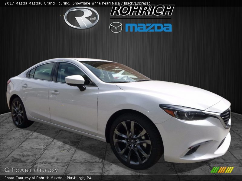 Snowflake White Pearl Mica / Black/Espresso 2017 Mazda Mazda6 Grand Touring