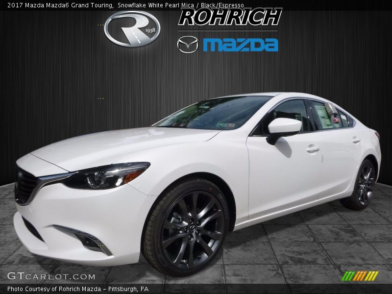 Snowflake White Pearl Mica / Black/Espresso 2017 Mazda Mazda6 Grand Touring
