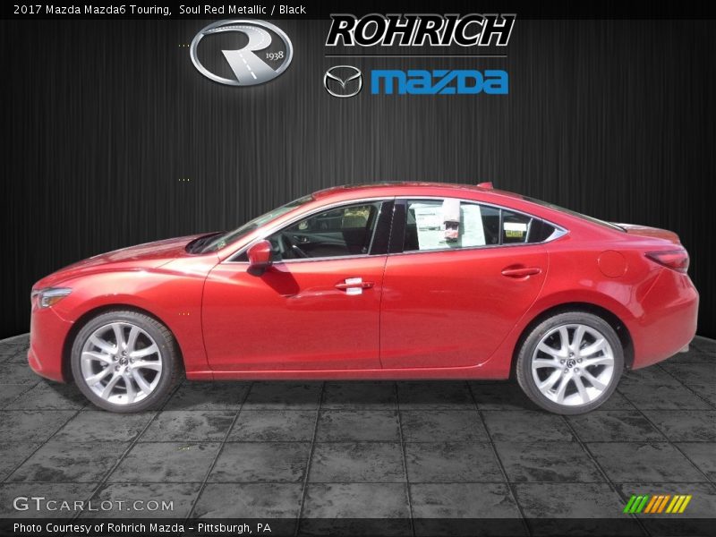 Soul Red Metallic / Black 2017 Mazda Mazda6 Touring
