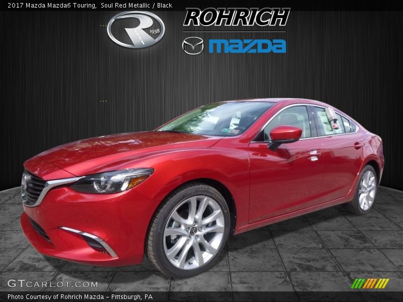Soul Red Metallic / Black 2017 Mazda Mazda6 Touring