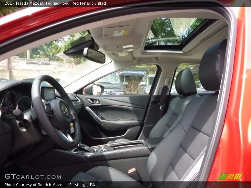 Soul Red Metallic / Black 2017 Mazda Mazda6 Touring