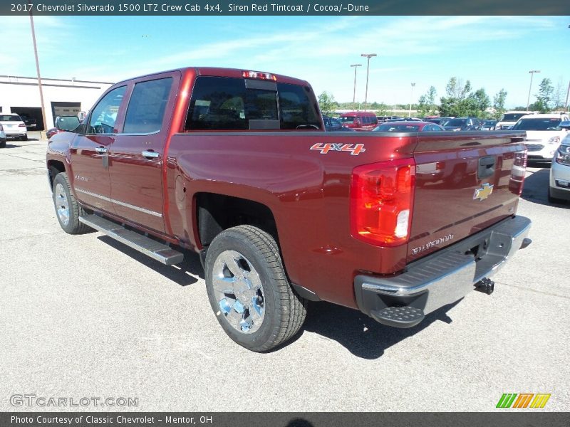 Siren Red Tintcoat / Cocoa/­Dune 2017 Chevrolet Silverado 1500 LTZ Crew Cab 4x4