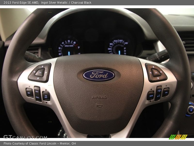 Ingot Silver Metallic / Charcoal Black 2013 Ford Edge SE AWD