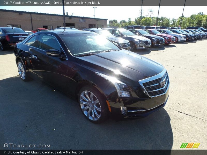 Stellar Black Metallic / Jet Black 2017 Cadillac ATS Luxury AWD