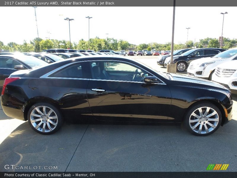 Stellar Black Metallic / Jet Black 2017 Cadillac ATS Luxury AWD