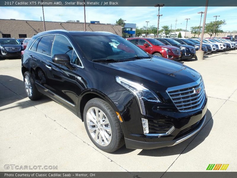 Stellar Black Metallic / Jet Black 2017 Cadillac XT5 Platinum AWD