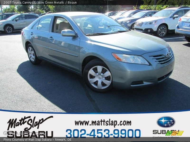 Aloe Green Metallic / Bisque 2007 Toyota Camry LE