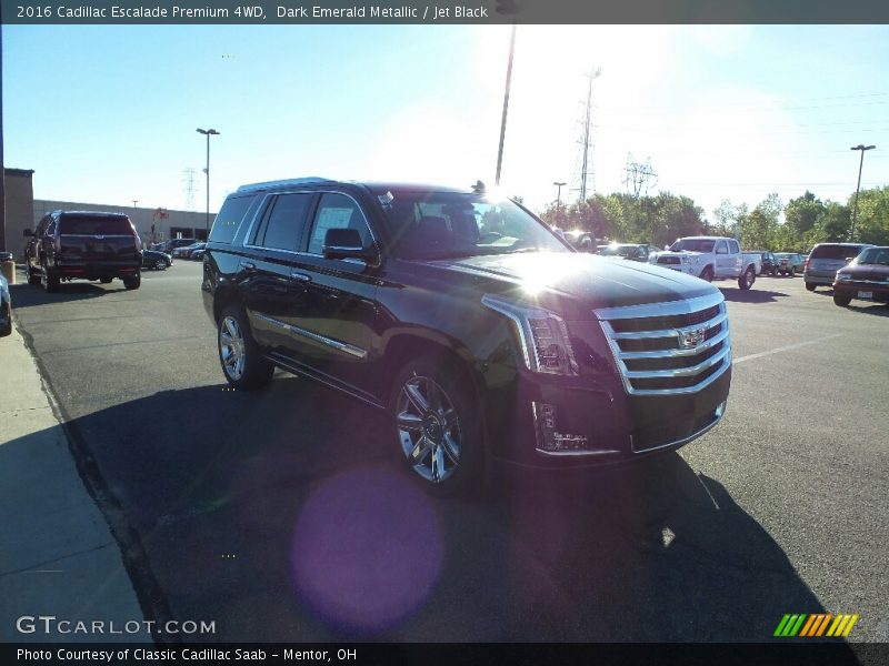 Dark Emerald Metallic / Jet Black 2016 Cadillac Escalade Premium 4WD