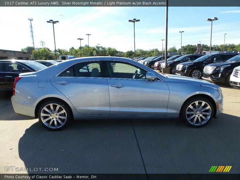 Silver Moonlight Metallic / Light Platinum w/Jet Black Accents 2017 Cadillac ATS Luxury AWD