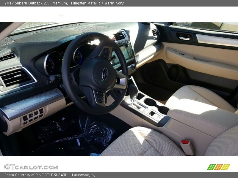 Tungsten Metallic / Warm Ivory 2017 Subaru Outback 2.5i Premium