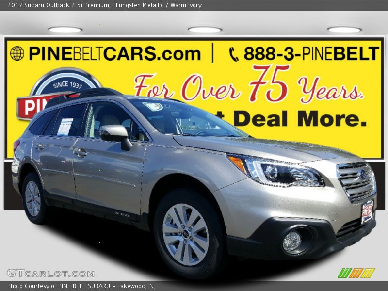Tungsten Metallic / Warm Ivory 2017 Subaru Outback 2.5i Premium