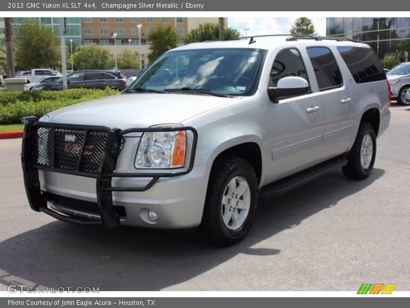 Champagne Silver Metallic / Ebony 2013 GMC Yukon XL SLT 4x4