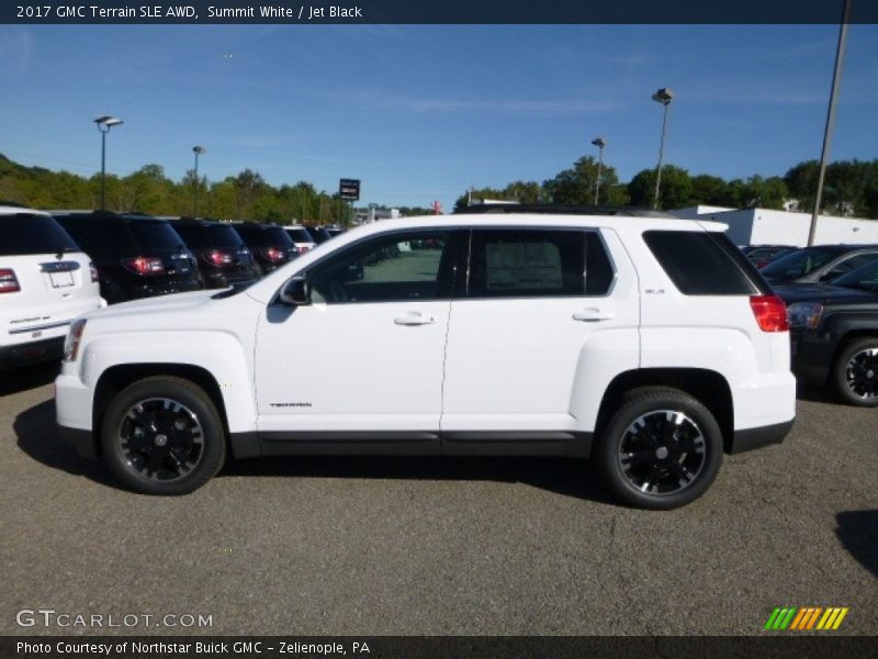 Summit White / Jet Black 2017 GMC Terrain SLE AWD