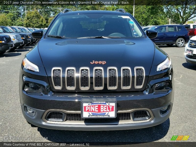 Diamond Black Crystal Pearl / Black 2017 Jeep Cherokee 75th Anniversary Edition 4x4