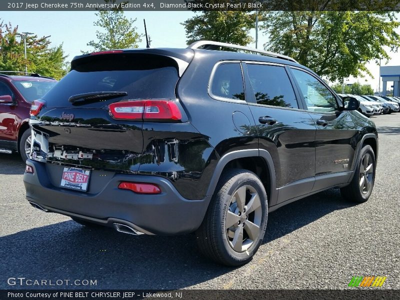 Diamond Black Crystal Pearl / Black 2017 Jeep Cherokee 75th Anniversary Edition 4x4