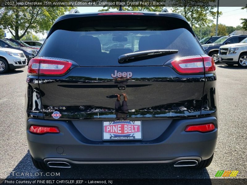 Diamond Black Crystal Pearl / Black 2017 Jeep Cherokee 75th Anniversary Edition 4x4