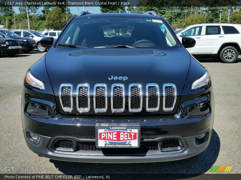 Diamond Black Crystal Pearl / Black 2017 Jeep Cherokee Latitude 4x4