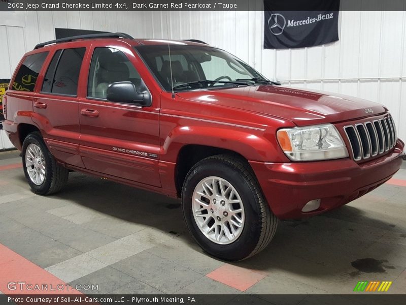 Dark Garnet Red Pearlcoat / Taupe 2002 Jeep Grand Cherokee Limited 4x4