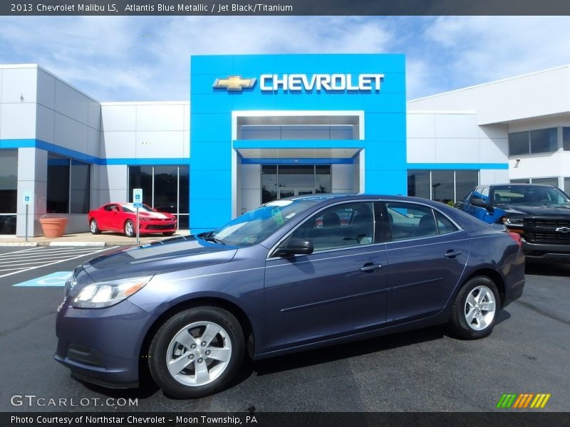 Atlantis Blue Metallic / Jet Black/Titanium 2013 Chevrolet Malibu LS