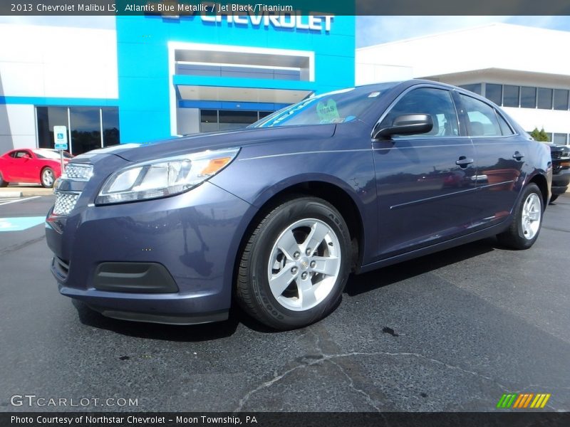 Atlantis Blue Metallic / Jet Black/Titanium 2013 Chevrolet Malibu LS