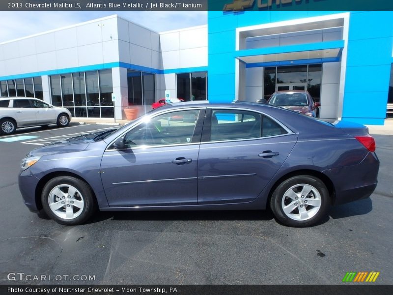 Atlantis Blue Metallic / Jet Black/Titanium 2013 Chevrolet Malibu LS