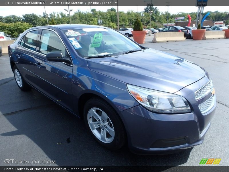 Atlantis Blue Metallic / Jet Black/Titanium 2013 Chevrolet Malibu LS