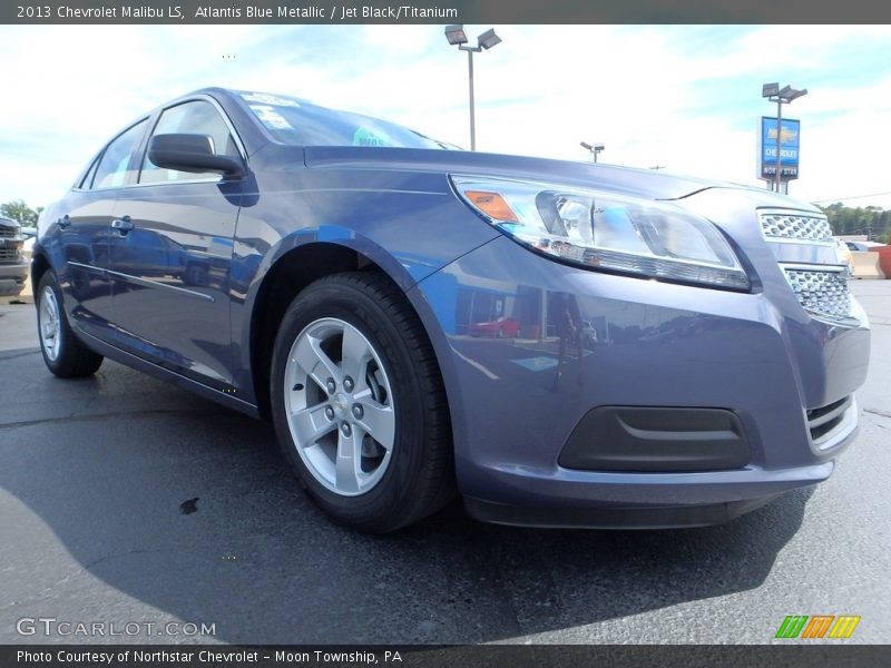 Atlantis Blue Metallic / Jet Black/Titanium 2013 Chevrolet Malibu LS