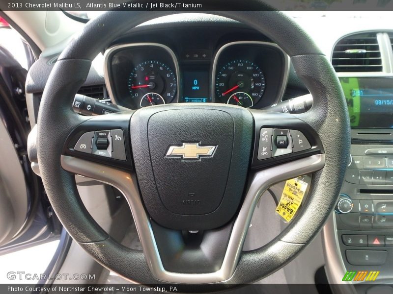 Atlantis Blue Metallic / Jet Black/Titanium 2013 Chevrolet Malibu LS