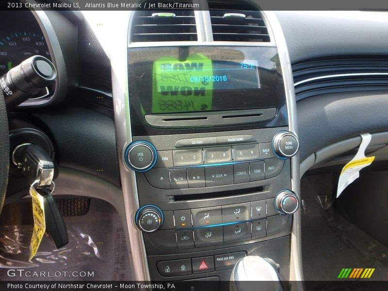 Atlantis Blue Metallic / Jet Black/Titanium 2013 Chevrolet Malibu LS