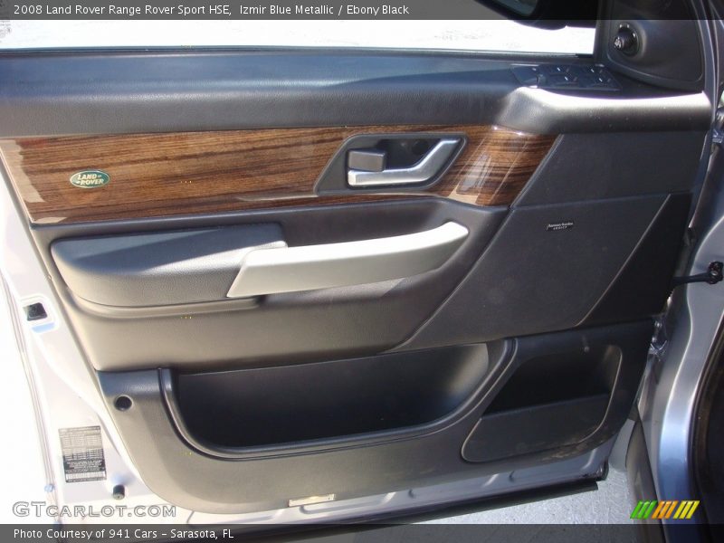 Izmir Blue Metallic / Ebony Black 2008 Land Rover Range Rover Sport HSE