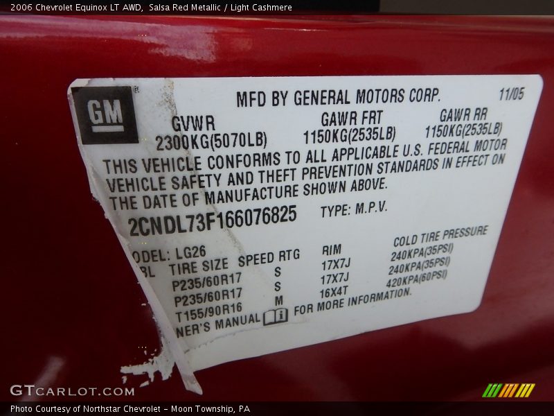 Salsa Red Metallic / Light Cashmere 2006 Chevrolet Equinox LT AWD