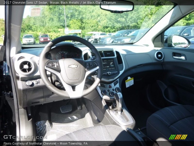 Mosaic Black Metallic / Jet Black/Dark Titanium 2017 Chevrolet Sonic LT Sedan