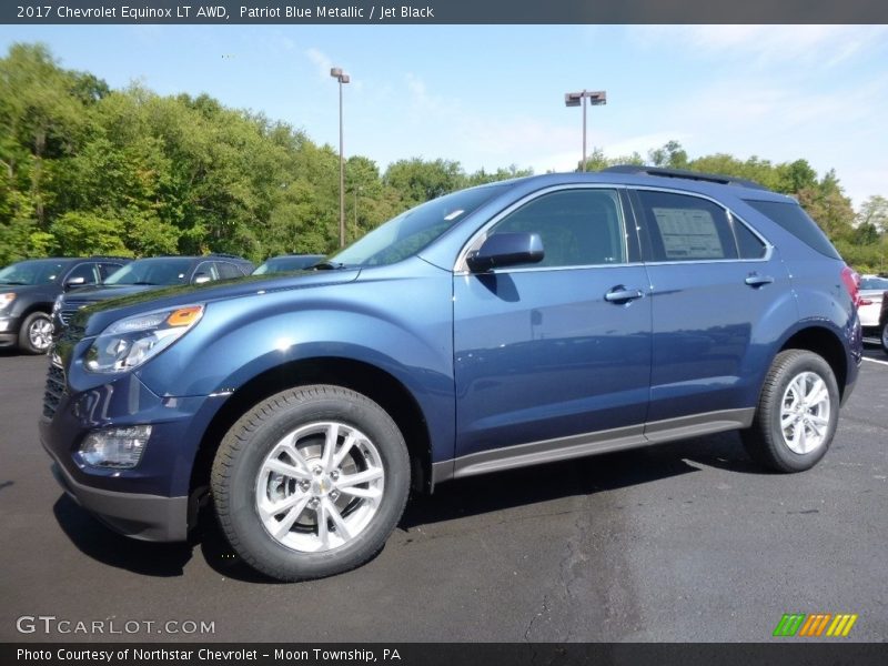 Patriot Blue Metallic / Jet Black 2017 Chevrolet Equinox LT AWD