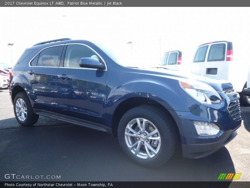 Patriot Blue Metallic / Jet Black 2017 Chevrolet Equinox LT AWD