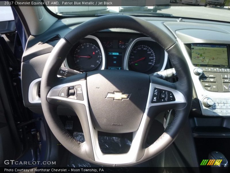 Patriot Blue Metallic / Jet Black 2017 Chevrolet Equinox LT AWD