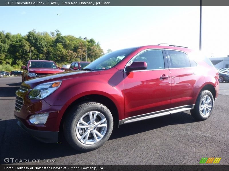 Siren Red Tintcoat / Jet Black 2017 Chevrolet Equinox LT AWD