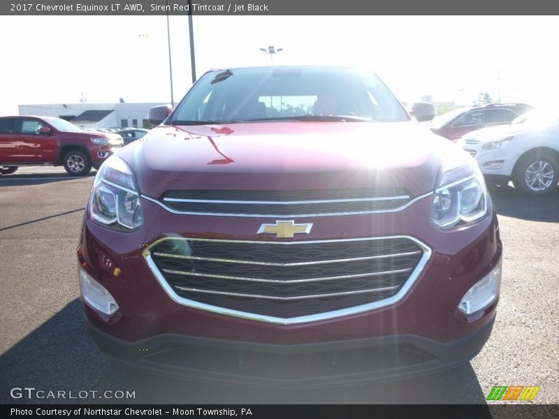 Siren Red Tintcoat / Jet Black 2017 Chevrolet Equinox LT AWD