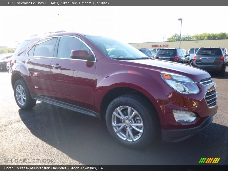 Siren Red Tintcoat / Jet Black 2017 Chevrolet Equinox LT AWD