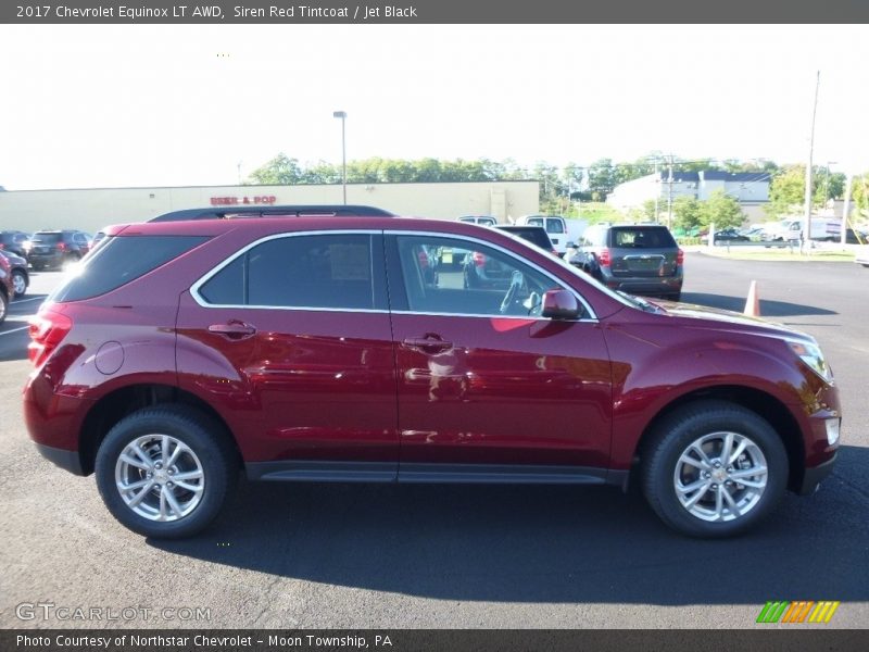 Siren Red Tintcoat / Jet Black 2017 Chevrolet Equinox LT AWD