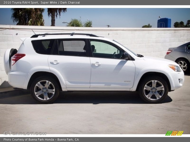 Super White / Dark Charcoal 2010 Toyota RAV4 Sport